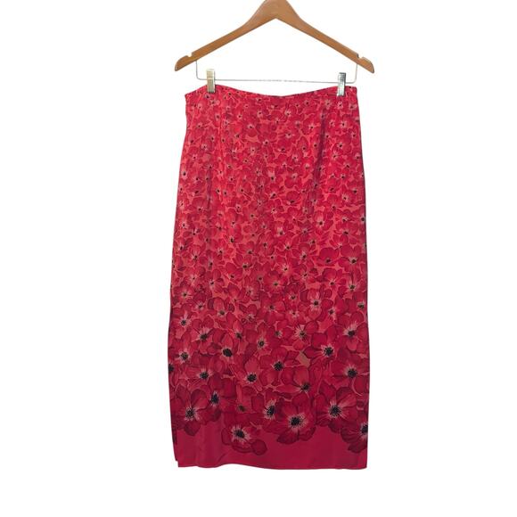 Neiman Marcus Red Maxi Pencil Skirt for Cocktail sz 12 - Picture 3 of 8